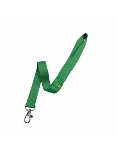 CINTA PLANA OFFICE BOX PARA LANYARD MOSQUETON METALICO VERDE (92036) - DISTINTIVO CINTA PLANA-SIN PLASTICO VE.
