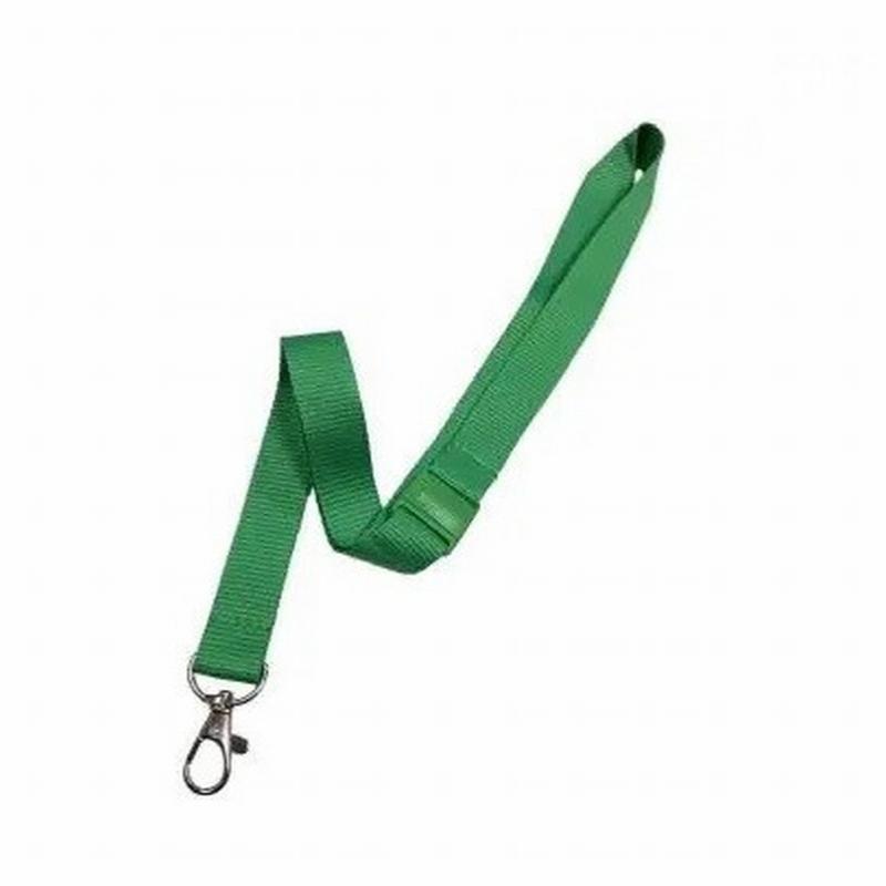 CINTA PLANA OFFICE BOX PARA LANYARD MOSQUETON METALICO VERDE (92036) - DISTINTIVO CINTA PLANA-SIN PLASTICO VE.