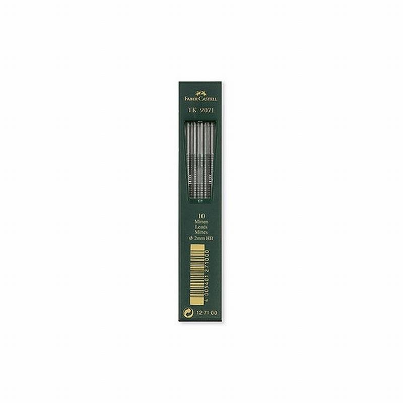 MINAS FABER 2 MM POLIMERIZADAS DUREZA H LONGITUD 130 MM ESTUCHE DE 10 MINAS (127111) - MINA 2MM H FABER