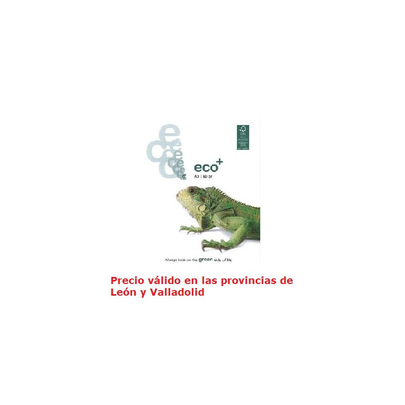 PAPEL IBERPAPEL ECO+ A3 80 GRAMOS/M2 500 HOJAS (IBER-50000) - PAP.A3 80GR.BLANCO ECO+ IBERPAPEL