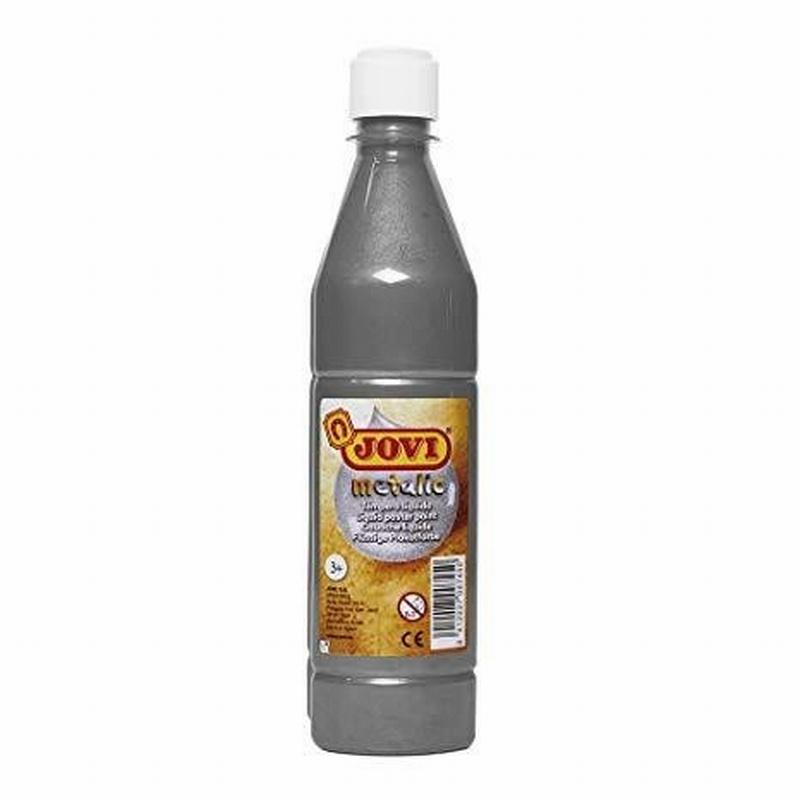TEMPERA LIQUIDA JOVI ESCOLAR 500 ML PLATA METALICO (50637) - TEMPERA LIQUIDA 500CC JOVI PLATA