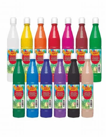 TEMPERA LIQUIDA JOVI ESCOLAR 500 ML PLATA METALICO (50637) - TEMPERA LIQUIDA 500CC JOVI PLATA