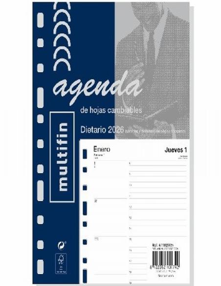 RECAMBIO ANUAL 2026 FINOCAM MULTIFIN DIA PAGINA (411020026) - RECAMB.AG.AÑO 11 ANI.D/PG 3002