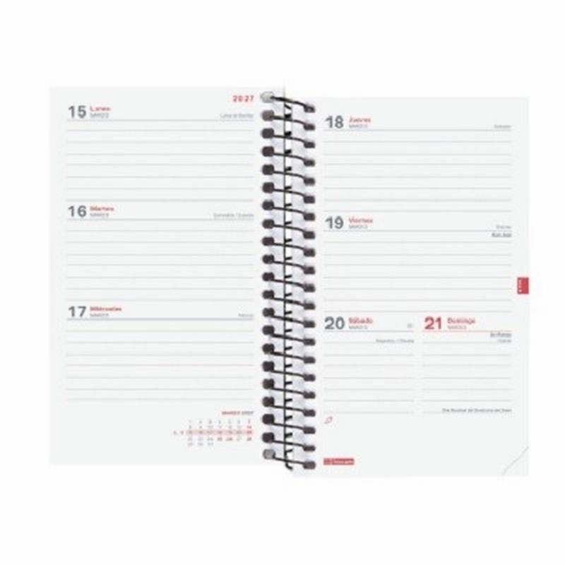 AGENDA ESCOLAR 26-27 FINOCAM ESPIR POLIPROPILENO E3 (8x13 CMS) SEMANA VISTA CURSO 2026-2027 (632001527) (632003027) (632002027)