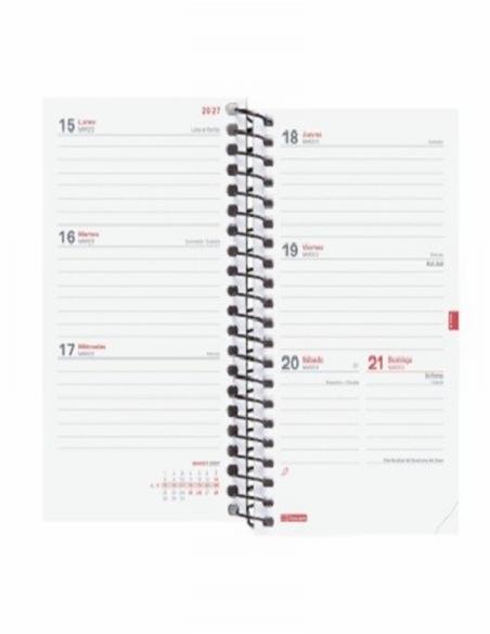 AGENDA ESCOLAR 26-27 FINOCAM ESPIR POLIPROPILENO E3 (8x13 CMS) SEMANA VISTA CURSO 2026-2027 (632001527) (632003027) (632002027)