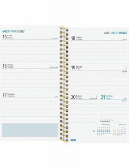AGENDA ESCOLAR 26-27 FINOCAM SECUNDARIA POLIPROPILENO 1/8 (12x17 CMS) SEMANA VISTA CURSO 2026-2027 (634224027) (634225127)