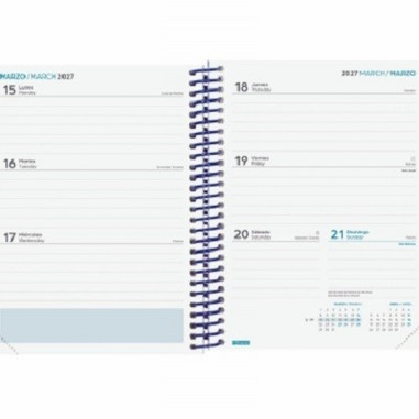 AGENDA ESCOLAR 26-27 FINOCAM DIVA CARTON 1/8 (12x17 CMS) SEMANA VISTA CURSO 2026-2027 (536100727) - AGEND.ESP.ESC.1/8 SVH 12*17