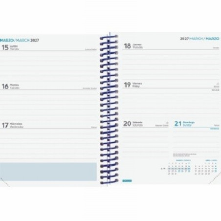 AGENDA ESCOLAR 26-27 FINOCAM DIVA CARTON 1/8 (12x17 CMS) SEMANA VISTA CURSO 2026-2027 (536100727) - AGEND.ESP.ESC.1/8 SVH 12*17
