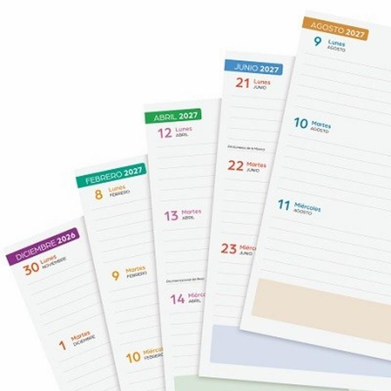 AGENDA ESCOLAR 26-27 FINOCAM COSMO CARTON 1/8 (14x18 CMS) SEMANA VISTA CURSO 2026-2027 (537010527) (537010627) (537010827)