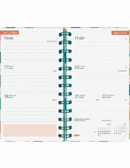 AGENDA ESCOLAR 25-26 FINOCAM COSMO CARTON 1/8 (14x18 CMS) SEMANA VISTA CURSO 2025-2026 (537010126) (537010226) (537010326)