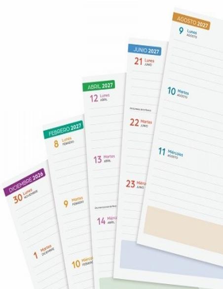 AGENDA ESCOLAR 26-27 FINOCAM COSMO CARTON 1/8 (14x18 CMS) SEMANA VISTA CURSO 2026-2027 (537010527) (537010627) (537010827)