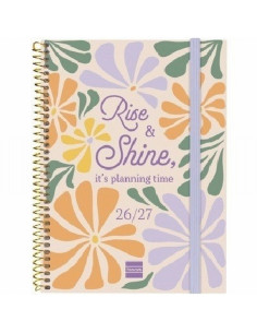 AGENDA ESCOLAR 26-27 FINOCAM SECUNDARIA POLIPROPILENO 1/4 (15x21 CMS) DIA PAGINA CURSO 2026-2027  (634244027) (634244927)