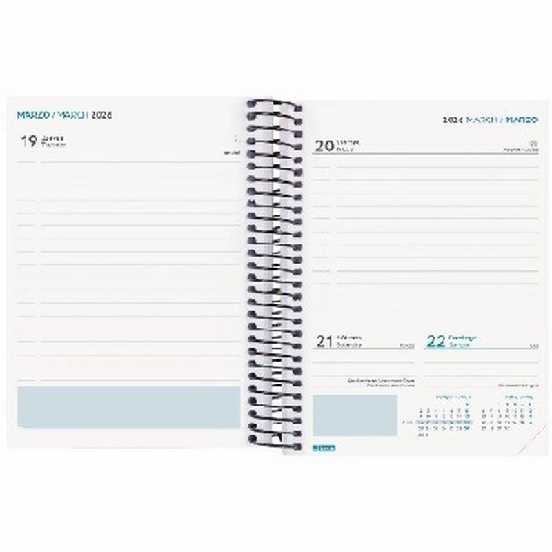AGENDA ESCOLAR 26-27 FINOCAM SECUNDARIA POLIPROPILENO 1/4 (15x21 CMS) DIA PAGINA CURSO 2026-2027  (634244027) (634244927)