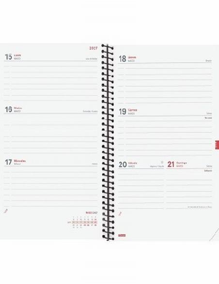 AGENDA ESCOLAR 26-27 FINOCAM ESPIR POLIPROPILENO E10 (15x21 CMS) SEMANA VISTA CURSO 2026-2027 (633481527)