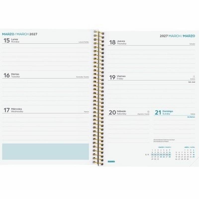AGENDA ESCOLAR 26-27 FINOCAM DIVA CARTON 1/4 (15x21 CMS) SEMANA VISTA CURSO 2026-2027 (536140427) (645060527) (536140627)