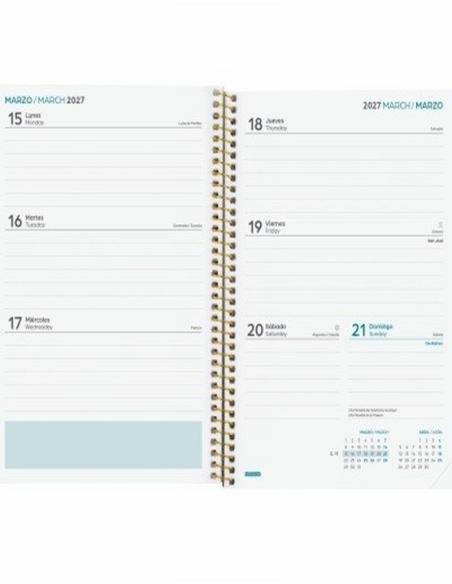 AGENDA ESCOLAR 26-27 FINOCAM DIVA CARTON 1/4 (15x21 CMS) SEMANA VISTA CURSO 2026-2027 (536140427) (645060527) (536140627)