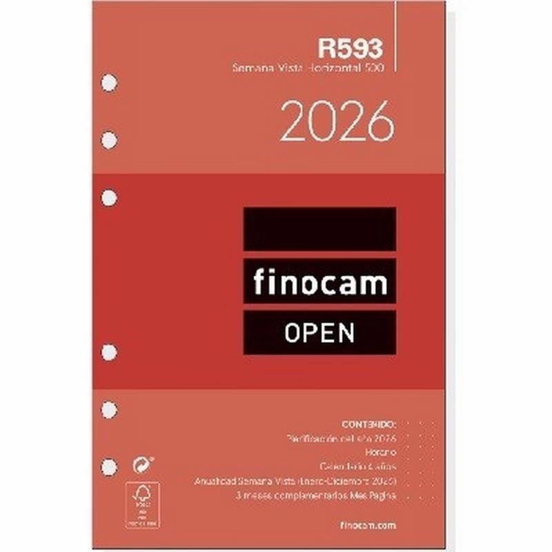 RECAMBIO ANUAL 2026 FINOCAM OPEN 500 SEMANA VISTA HORIZONTAL R593 (711580026) - RECAMB.AG.OPEN 500/INT.ACT.S/V/H R593