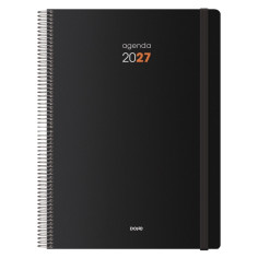 AGENDA ANUAL 2027 DOHE ESPIRAL SYNCRO DIA PAGINA A4 21x29 CMS AZUL (11625) NEGRA (11617) - AGEND.ESPIRAL A4 D/PG SYNCRO DOHE 2