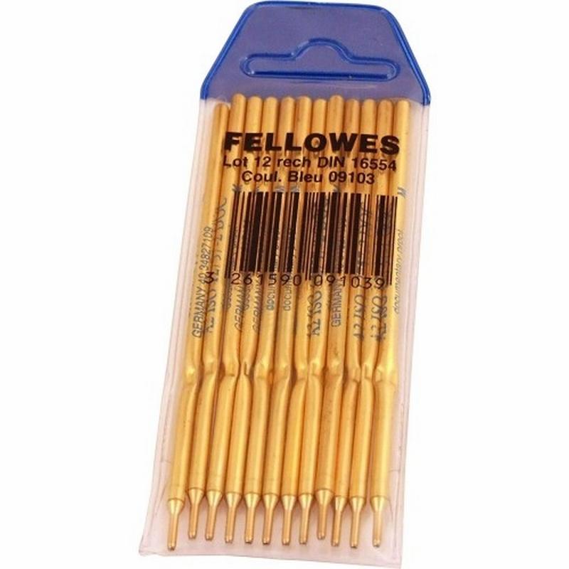 RECAMBIO BOLIGRAFO FELLOWES CON PEANA NEGRO (0910301) - RECAMB.BOLI.CORDON AZ.FELLOWES