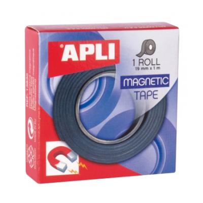 CINTA ADHESIVA APLI MAGNETICA 19 MM. X 1 MT. NEGRA...