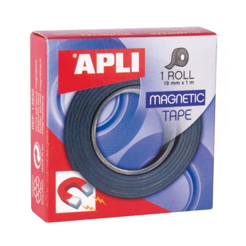 CINTA ADHESIVA APLI MAGNETICA 19 MM. X 1 MT. NEGRA (13830) - CINTA ADH.APLI IMANTADA 19MMx1M