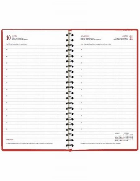 AGENDA ANUAL MYRGA 2026 ESPIRAL DUEÑAS 24 X 16,5 CM. DIA PAGINA NEGRA (3901NG) - AGEND.ESPIRAL 1/4 D/PG MYRGA 17*24