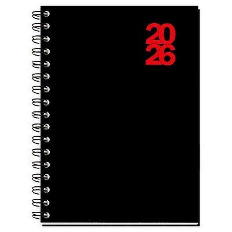 AGENDA ANUAL MYRGA 2026 ESPIRAL DUEÑAS 24 X 16,5 CM. SEMANA VISTA (3905NG) - AGEND.ESPIRAL S/VISTA PP 1/4 17*24