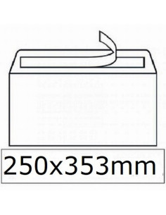 SOBRE SAM BLANCO FOLIO 250x353 MM. TIRA SILICONA (A-25395) - Z*SOB.ADH.BL. 250*353 A25395