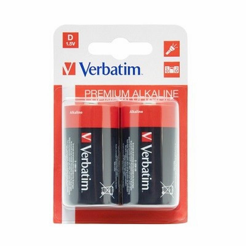 PILA VERBATIM ALCALINA D LR20 BLISTER 2 UNIDADES (49923) - PILAS ALCALINA LR20 VERBATIM