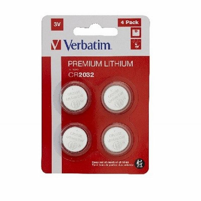 PILA VERBATIM ALCALINA BOTON LITIO CR2032...