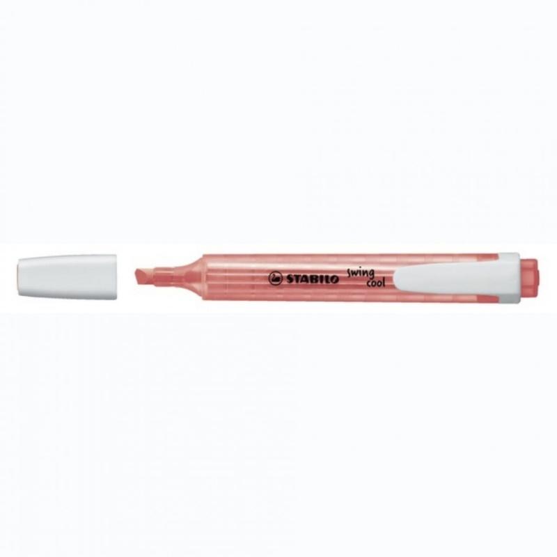 MARCADOR FLUORESCENTE STABILO SWING COOL ROJO...