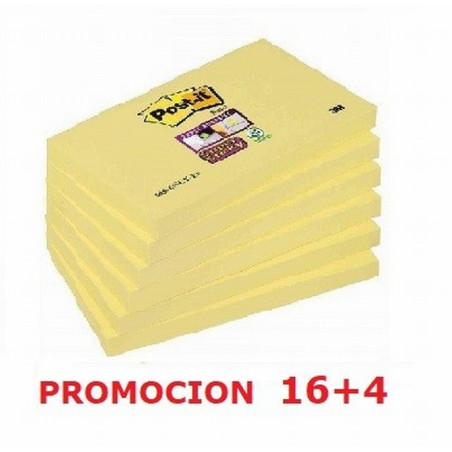 BLOC DE NOTAS ADHESIVAS POST-IT DE QUITA Y PON 76X127 MM. (655) - POSTI 76*127 AM 3M 655