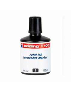 TINTA ROTULADOR EDDING T-100 NEGRA BOTE 100 ML (T100-01) - TINTA EDDING NG.100 ML.