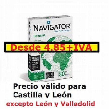 PAPEL FOTOCOPIADORA NAVIGATOR UNIVERSAL A4 80 GRAMOS PREMIUM 500 HOJAS -PRECIOS VALIDOS HASTA 1 DE OCTUBRE-