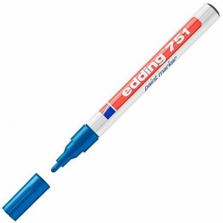 ROTULADOR EDDING PUNTA FIBRA 751 AZUL PUNTA REDONDA 1-2 MM (751-03) - ROT.EDDING 751 AZ.