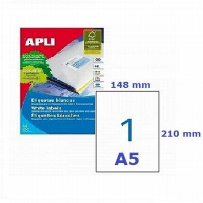 ETIQUETA ADHESIVA APLI LASER FOTOCOPIADORA INKJET 210X148...