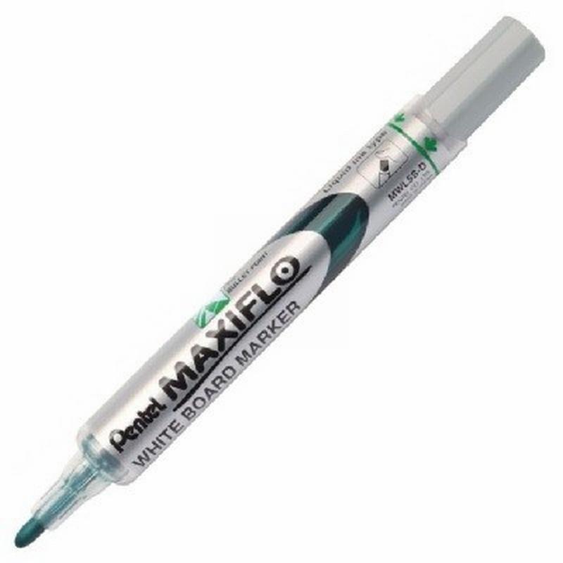 ROTULADOR PENTEL MAXIFLO PUNTA MEDIA PARA PIZARRA BLANCA COLOR VERDE (MWL5S-PENTEL-D) - ROT.PIZARRA BLANCA MAXIFLO PUNTA F VE