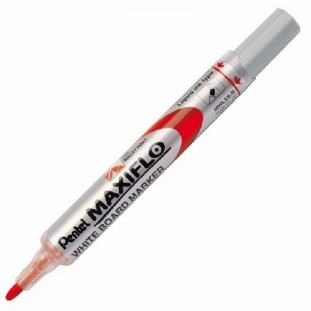ROTULADOR PENTEL MAXIFLO PUNTA MEDIA PARA PIZARRA BLANCA COLOR ROJO (MWL5S-PENTEL-B) - ROT.PIZARRA BLANCA MAXIFLO PUNTA F RJ