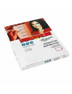 ETIQUETA ADHESIVA FABRISA LASER FOTOCOPIADORA INKJET 70X25,4 MM BLANCA 100 HOJAS DIN A4 3300 ETIQUETAS (15364) 2