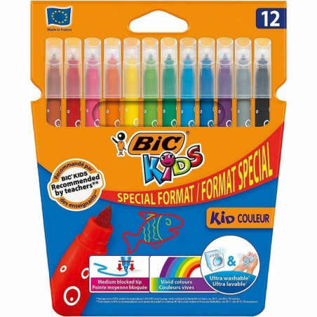 ROTULADOR BIC PUNTA MEDIA CAJA DE 12 COLORES SURTIDOS (9246623) - ROT.BIC CJ.12 REF.9246623