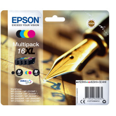 CARTUCHO ORIGINAL EPSON 16XL INK-JET WF2010W WF2510WF WF2520NF WF2530WF WF2540WF  MULTIPACK 4 COLORES (C13T29964012)