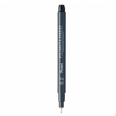 ROTULADOR CALIBRADO PENTEL 0.2 POINTLINER NEGRO (S20P 0.2) - ROT.CALIBRADO 0.2 NG