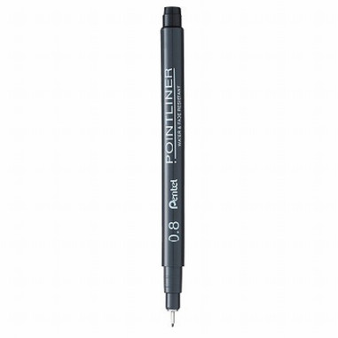 ROTULADOR CALIBRADO PENTEL 0.8 POINTLINER NEGRO (S20P 0.8) - ROT.CALIBRADO 0.8 NG