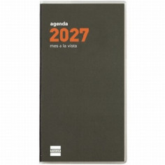 AGENDA ANUAL FINOCAM 2027 ENCUADERNADA MIN MES/VISTA NEGRO 80X150 MM (331135027) - AGEND.FINOCAM BOLSILLO MV 80x150 PL4