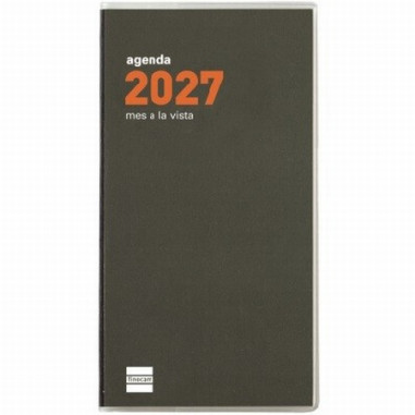 AGENDA ANUAL FINOCAM 2027 ENCUADERNADA MIN MES/VISTA NEGRO 80X150 MM (331135027) - AGEND.FINOCAM BOLSILLO MV 80x150 PL4
