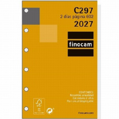 RECAMBIO ANUAL 2027 FINOCAM MINI 2 DIAS/PAGINA C297 (201280027) - RECAMB.AG.AÑO 2DPG.6ANI.73*114 C297