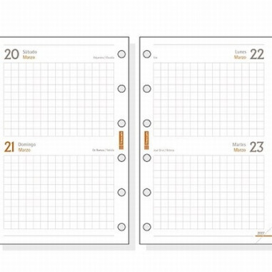 RECAMBIO ANUAL 2027 FINOCAM MINI 2 DIAS/PAGINA C297 (201280027) - RECAMB.AG.AÑO 2DPG.6ANI.73*114 C297