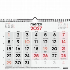 CALENDARIO ANUAL FINOCAM 2027 PARED NUMEROS GRANDES M 30x22 CMS. (780000027) - CALENDARIO PARED M 30*22 NUM.GRANDES