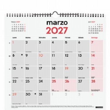 CALENDARIO ANUAL FINOCAM 2027 PARED PARA ESCRIBIR L 34x31 CMS. (780070027) - CALENDARIO PARED L 34*31 ESCRIBIR