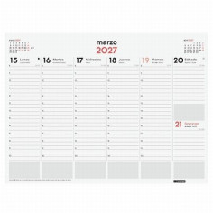 PLANIFICADOR VADE ENCOLADO SEMANA VISTA FINOCAM 2027 420x310x7 MM (780240027) - PLANNING ANUAL VADE SVV ENCOLADO 42*31 REF78024
